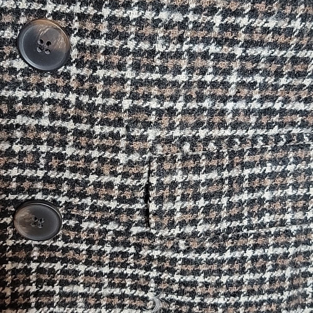 Oversized Plaid Soft-Brushed Tweed Blazer for Women - Picture 5 of 6